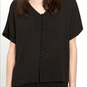 Frank & Oak - Button-Down Loose Blouse in Black - M - Great Used Condition